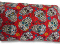 Skull Decorative Pillow – Red Día de los Muertos Throw Pillow