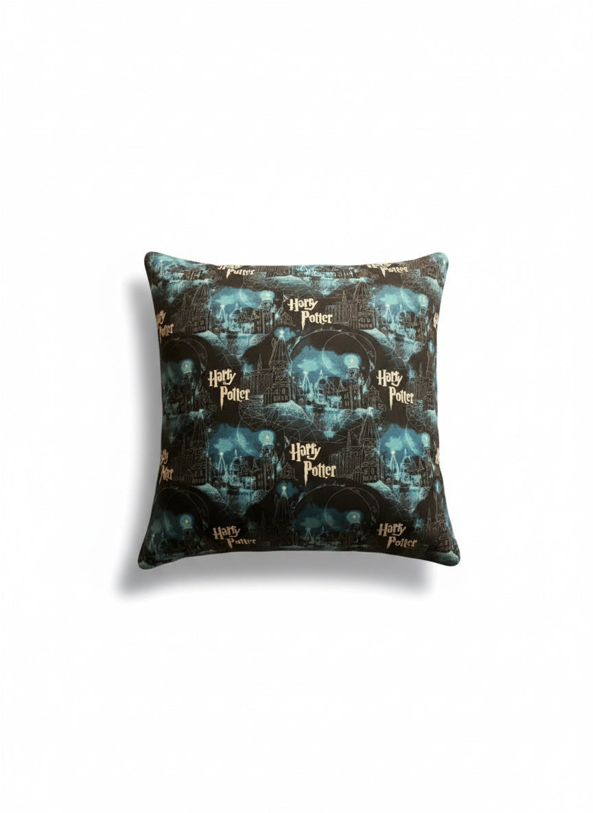 Harry Potter Blue Hogwarts Silhouette Decorative Pillow