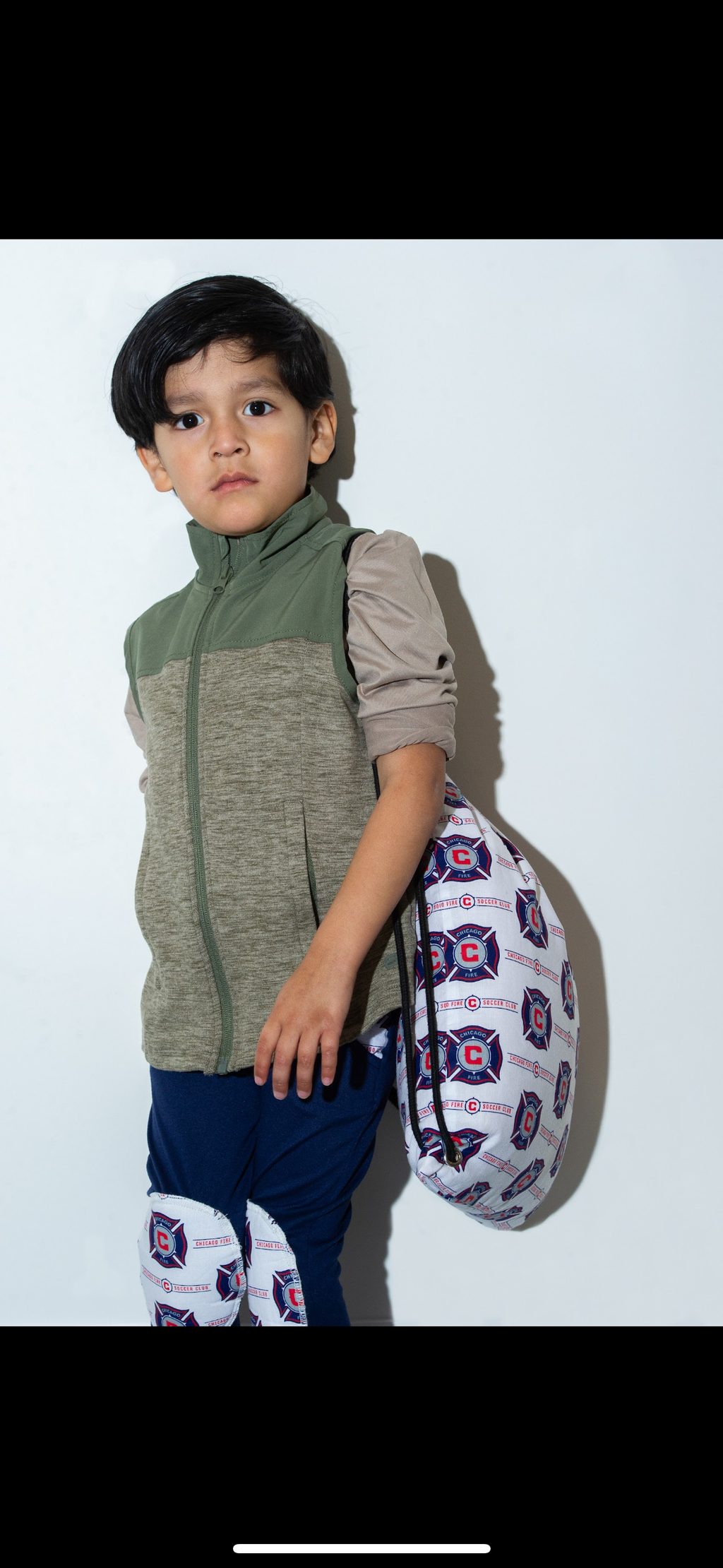 Chicago Fire Soccer Club Drawstring Backpack – Handmade Fan Gym & Game Day Bag