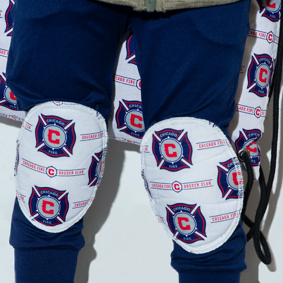 Chicago Fire Kids Reinforced Knee Pants – Handmade Soccer Fan Baby & Toddler Pants
