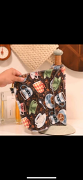 Zero-Waste Reusable Paper Towels (Coffee Print Edition)
